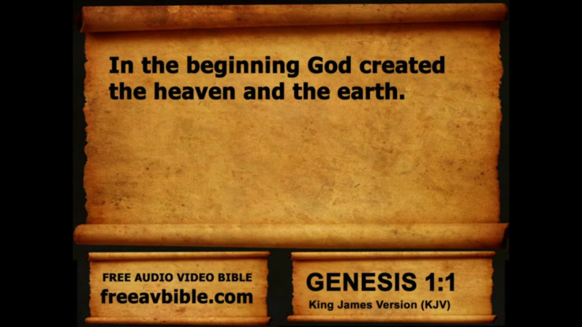 Holy Bible Book 01/66: Genesis Complete - King James Version (KJV) Free AV Bible Read Along